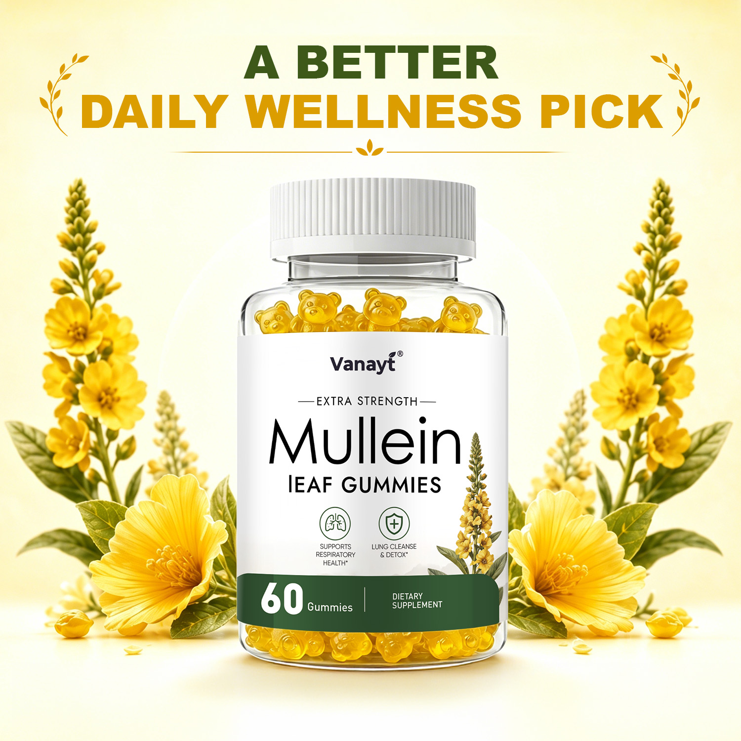 2000mg Mullein Leaf Gummy Supp - Health Wellness Gummies review and price