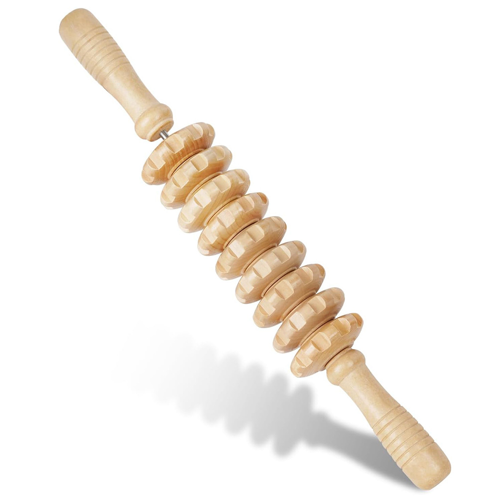 1PC Wood 9-wheel Massage Massa - Reflexology Foot Roller review and price