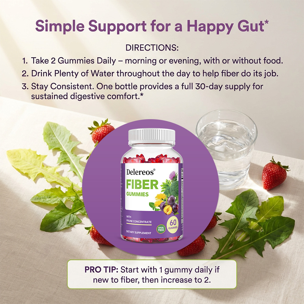 Sugar-Free Prebiotic Fiber Gum - Health Wellness Gummies review and price