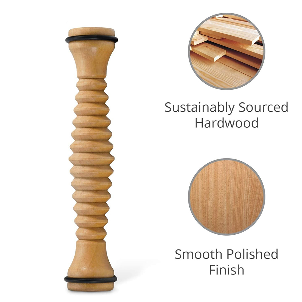 Wooden Massager Body Back Wood - Reflexology Foot Roller review and price