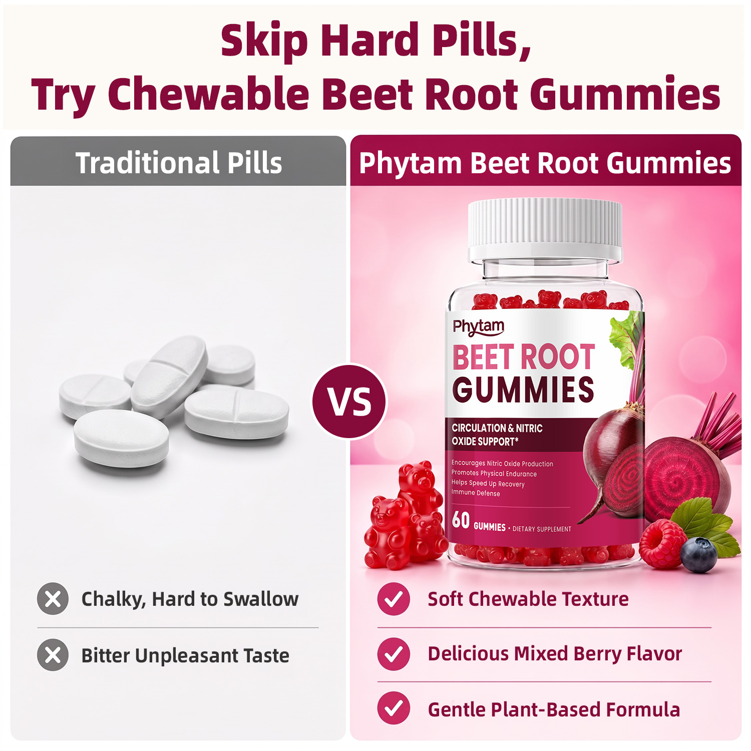 Beetroot Supplement, Antioxida - Health Wellness Gummies review and price