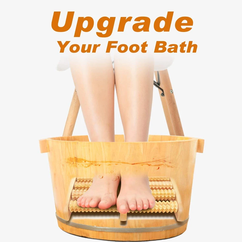 Wooden Foot Massage Roller Rel - Reflexology Foot Roller review and price
