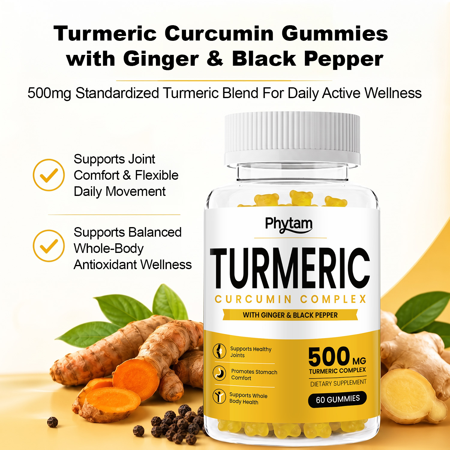 Turmeric Curcumin Gummies With - Health Wellness Gummies review and price